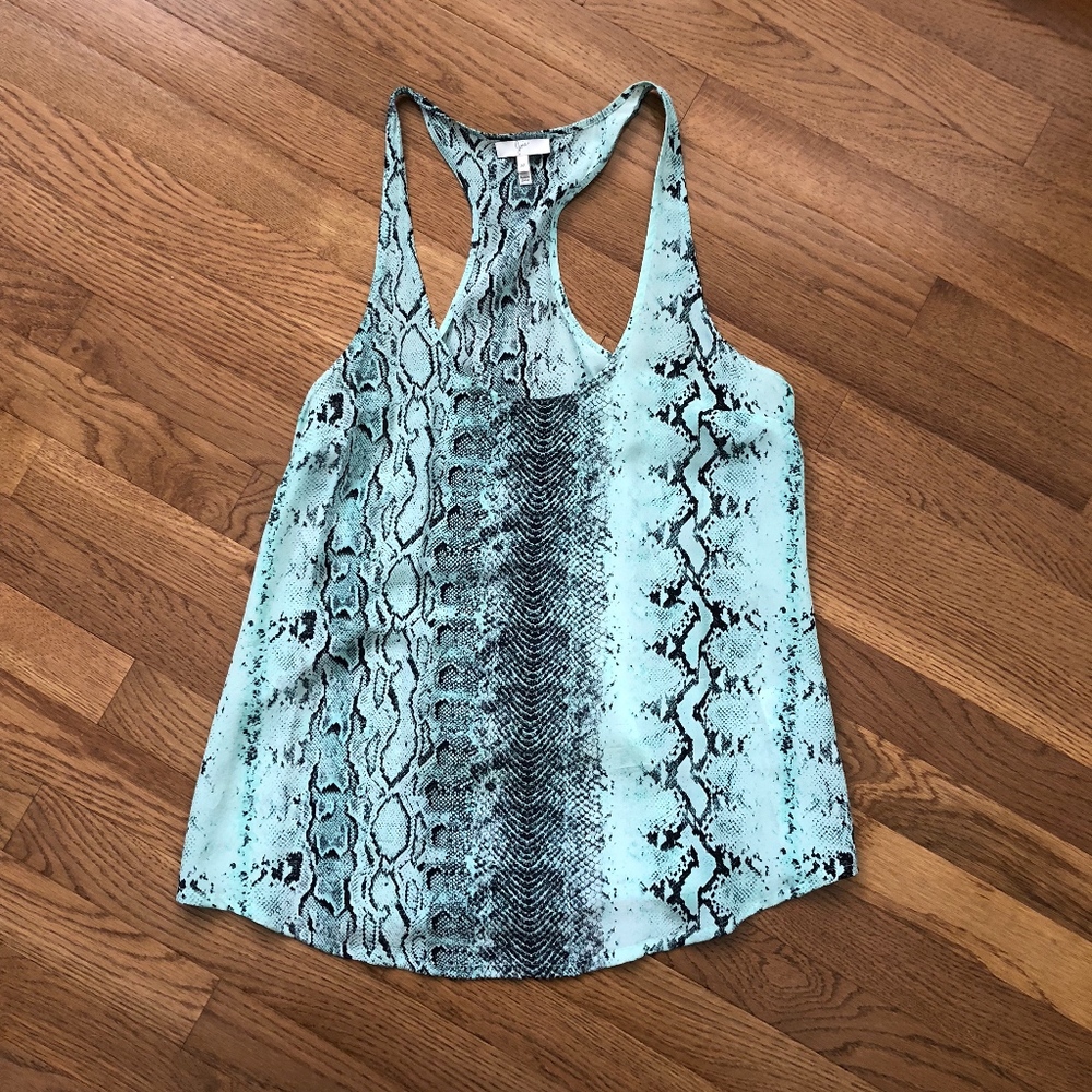 Joie silk tank blouse animal print